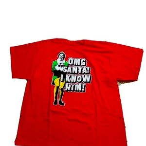 Adult Elf Movie Will Ferrell Christmas Red T-shirt XXL - NWOT!